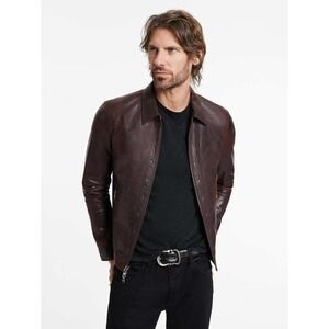 John Varvatos Basswood Jacket 100% Lambskin Leather Men's Size S MSRP $2198